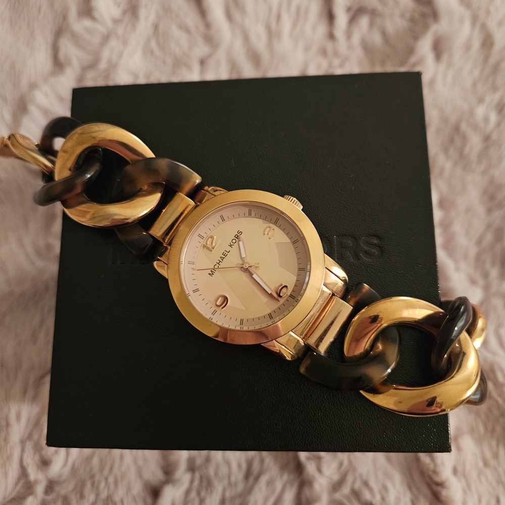 Michael Kors Gold and Black Women's Watch